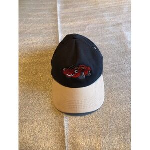 Chevron With Techron Baseball‎ Cap Snap Back Vintage Navy Blue Grey Red Car